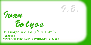 ivan bolyos business card